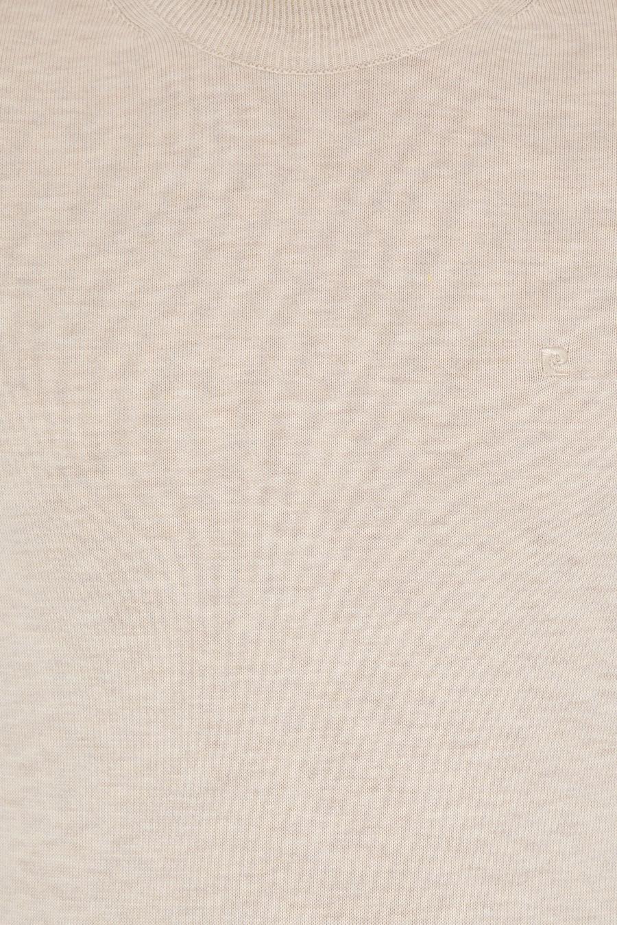 Krem Slim Fit Basic Triko Kazak_5