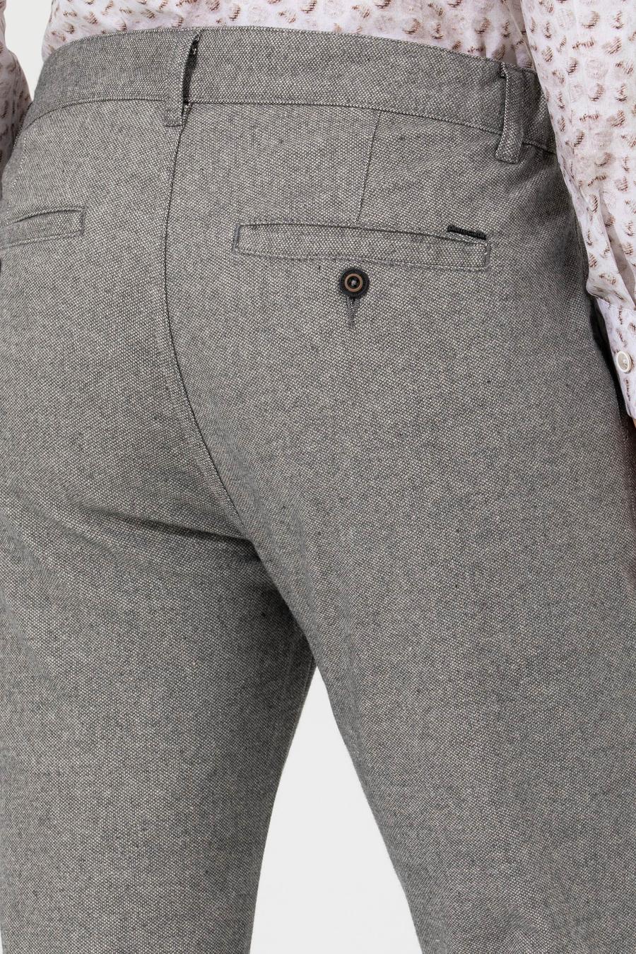 Gri Slim Fit Chino Pantolon_6