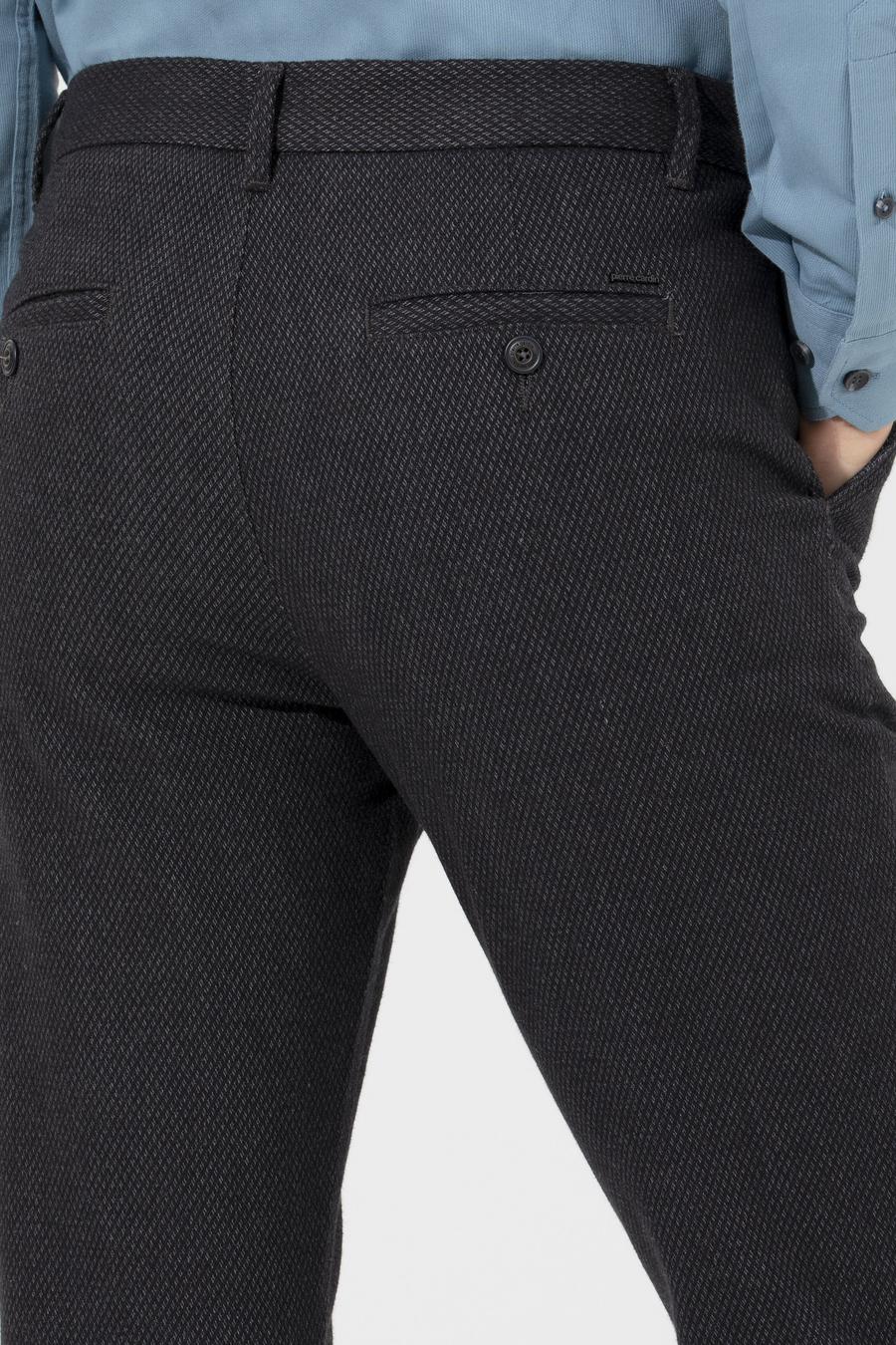 Siyah Slim Fit Chino Pantolon_6