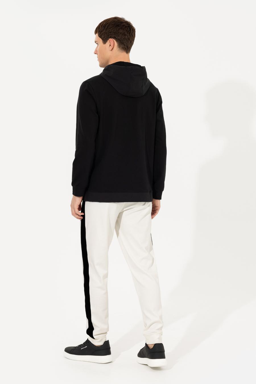 Ekru Slim Fit Örme Pantolon_3